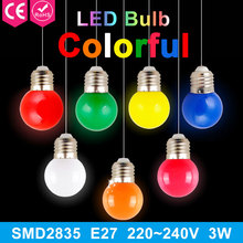 E27 Colorful Led Bulb 220V Led Light Bulb 3W LED Lamp Bomlillas Fairy Lights for Home Christmas Party Bedroom Garden Decor 2024 - buy cheap