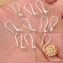100X Nice Making 925 Sterling Silver Jewelry Findings Slippy Hook Earring Ear Wires Design Crystal Stones Beads 2024 - buy cheap