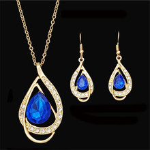 African Bridal Jewelry Sets Fashion Wedding necklaces Bridal Accessories Crystal Earring Necklace Set for Women 2024 - buy cheap
