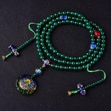 Designer Tibetan Mala Buddhist Green Tara Prayer Beads Tibetan 108 Beads Mala Buddhist Rosary Beads 2024 - buy cheap
