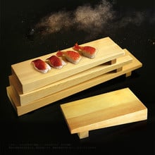 Creative sushi long strip Japan style wooden dish cuisine tableware sushi  wooden tray cake dessert plate 2024 - buy cheap