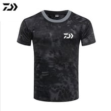 DAIWA-Camiseta de manga corta de pesca para hombre, ropa de camuflaje para pesca, deporte al aire libre, transpirable, secado rápido 2024 - compra barato