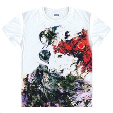 Tokyo Ghoul Ken Kaneki-Camiseta con estampado 3D de animales para hombre, camiseta de manga corta de Anime, Camisetas para hombre 2024 - compra barato