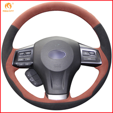 MEWANT Brownness Black Suede Steering Wheel Cover for Subaru Forester 2013-2015 Legacy 2013-2014 Outback 2013-2014 XV 2013-2015 2024 - buy cheap
