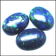 3pcs nature blue stone cabochons no hole oval shape semi precious stone cabs size 30x40mm 2024 - buy cheap