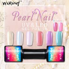 WiRinef-esmalte para uñas de Gel UV, barniz semipermanente brillante para uñas, 8ml, 8 colores, pegamento de laca para uñas 2024 - compra barato