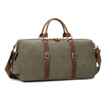 M313 New Mens Canvas Leather Travel Bags Carry on Luggage Handbags Big Traveling Duffel Bags Tote Large Weekend Bag Overnight 2024 - buy cheap