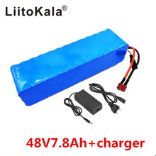 LiitoKala 48V 7.8ah 13s3p Высокая мощность 18650 батарея электрический автомобиль электрический мотоцикл DIY батарея BMS защита + 2A зарядное устройство 2024 - купить недорого