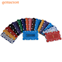 10PCS/Lot High-quality Special Square Type Large Square Chip Set Chips Currency Hold'em With Custom Mahjong ABS Chips Poker Chip 2024 - buy cheap