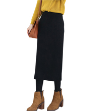 Falda de tubo de punto para mujer, Falda Midi de cintura alta, Sexy, Vintage, negro, FP1441, otoño e invierno, 2018 2024 - compra barato
