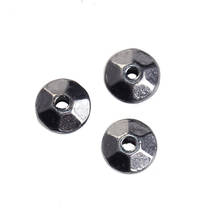 DoreenBeads Zinc Based Alloy Gunmetal Round Spacer Beads Faceted DIY Components About 6mm( 2/8") Dia, Hole: Approx 1mm, 300 PCs 2024 - buy cheap