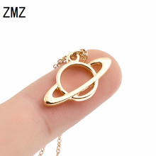 ZMZ 10pcs/lot 2019 Europe/US fashion cute hollow planet orbit pendant jupiter necklace gift for mom/girlfriend party jewelry 2024 - buy cheap