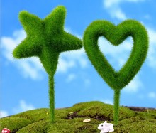 3pcs/lot Micro Landscape Simulation with Five Angle Bar Creative Moss Heart Shaped Fake Moss Desktop Crafts KS 047 2024 - buy cheap