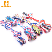 HORBONPY 1pcs 17cm Pet Dog Toy Double Knot Cotton Rope Braided Bone Shape Puppy Chew Toy Cleaning Tooth  Dog Training Randomly 2024 - buy cheap