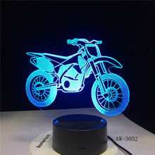 3D-3052 Motorcycle Model 3D Illusion Led Lamp Colorful Touch Nightlight Flash Lighting Glow in the Dark Motor Toys 2024 - buy cheap