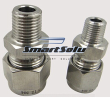 free shipping 2pcs/lots 304 Stainless Compression Male Connector -1/2" Thread x 12mm Tube Compression, SS Compression Fittings 2024 - buy cheap