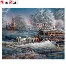 5D DIY Diamond Painting Embroidery Crystal winter Drawing Needlework Gift Full Square Diamond Mosaic Cross stitch Home Decor XY1 2024 - buy cheap