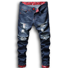 2019 новые молодежные мужские модные повседневные Стрейчевые узкие джинсы классические брюки, джинсовые штаны мужские джинсы 2024 - купить недорого