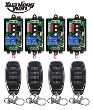 Xuanlongyuan-mando inalámbrico de radiofrecuencia AC220V, 1Ch, interruptor transmisor + receptor, sistema de seguridad, puertas de garaje, lámpara para persianas 2024 - compra barato