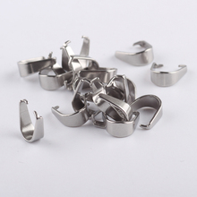 reidgaller 100pcs 4*9mm stainless steel pinch bail diy pendant bails for jewelery making accessories 2024 - buy cheap
