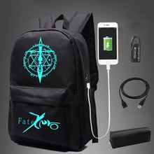 New Fate Grand Order FGO School Bag noctilucous Luminous backpack student Notebook backpack Daily Bag With USB Port Free Lock 2024 - buy cheap