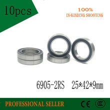 10PCS 6905-2RS Bearing ABEC-3 25x42x9 mm Thin Section 6905 2RS Ball Bearings 6905RS 61905 RS 2024 - buy cheap