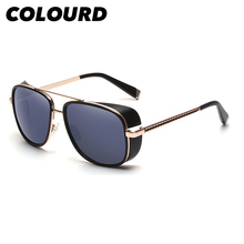 Coulour 2019 trending tony stark óculos de sol masculino uv400 gothic square óculos de sol feminino vintage 2024 - compre barato