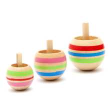 standing upside down wooden spinning peg top baby toys ( 3pcs in a set) 2024 - buy cheap