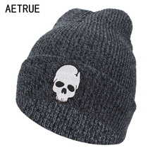 AETRUE Winter Skullies Beanies Knitted Hat Men Winter Hats For Women Fashion Bonnet Soft Mask Skull Cheap Gorros Beanie Hats Cap 2024 - buy cheap