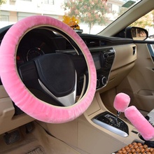 Cubiertas de volante DIY/trenza de plumón extremadamente suave en el volante caliente suave de la felpa cubierta Interior del coche accesorios 2024 - compra barato