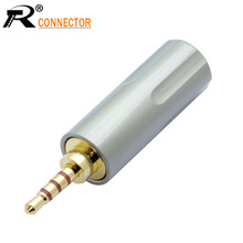 1pc New arrival Wire connector Jack 2.5mm 4 Pole Stereo Male Plug Adapter Solder Connector fit for 6mm cable 2024 - buy cheap