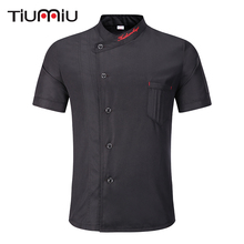 Wholesale Unisex Kitchen Chef Uniform Bakery Food Service Short Sleeve Breathable Double Breasted Catering Cook Wear Chef Jacket 2024 - buy cheap