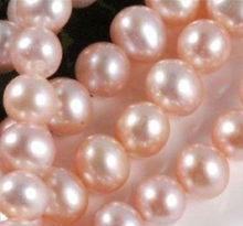 7-8mm Pink Freshwater Pearl Jewelry Loose Bead DIY Women Manual Parts Accessories Make Design Girl Gift Wholesale Retail 14" 2024 - buy cheap