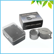 30X Sliver Metal Jewelry Magnifier Loupe Diamond Stamps Coins Inspecting Pocket Magnifying Glass 2024 - buy cheap