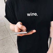 Sugarbaby Wine t-shirt Minimal Wine T-shirt Black Fashion Mens Summer Tumblr T shirt High quality Casual Tops Wine Lover  Tees 2024 - buy cheap