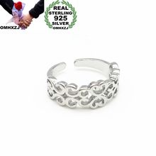 OMHXZJ Wholesale European Fashion Woman Man Party Wedding Gift Silver Vintage Hollow Open 925 Sterling Silver Ring RR265 2024 - buy cheap