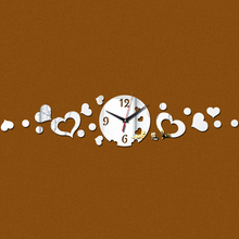 Nuevo reloj de pared de gran venta de diseño moderno de lujo de sala de estar de cuarzo aguja espejo acrílico relojes 3d Relojes 2024 - compra barato
