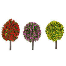 30Pcs/Lot Ball-shaped Flower Model Trees Mixed Tree Model Landscape Trees Train Layout Garden Scenery Miniature 1:100 Scale 2024 - buy cheap