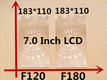 Lente de plástico PMMA para proyector profesional, lente de fresnel de 183 pulgadas, 110x180/120mm, Focal, 7,0, rectangular, Juego de 2 unidades 2024 - compra barato