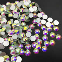 Diamantes de imitación brillantes, SS3-SS50 Cristal AB, sin fijación en caliente, para costura y tela, sin fijación en caliente, para decoración de piedras 2024 - compra barato