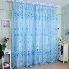 Living Room Tulip Flower Voile Curtain Drape Panel Room Sheer Home Door Window Decoration Curtain 2024 - buy cheap