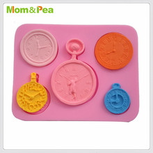 Mamá y guisante MPA2005 reloj silicona molde pasta de azúcar 3D Fondant pastel Decoración 2024 - compra barato