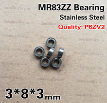 [SMR83ZZ-P6]Free Shipping 10pcs stainless steel R-830ZZY03 ball bearing SMR83ZZ dental micro bearing 3mm*8mm*3mm 2024 - buy cheap