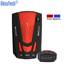 Okeytech-detector veicular antirradar de 360 graus, aviso de voz, display led, para veículos com velocidade v7, 16 bandas 2024 - compre barato
