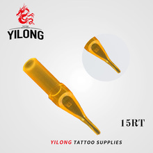 YILONG New 50pcs 15RT Flat Magnum Gold Shark Disposable Tattoo Tip Nozzle Supply GSDT-1002356-14RT 2024 - buy cheap