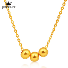 JLZB 24K Pure Gold Necklace Real AU 999 Solid Gold Chain Nice Lucky Beads Upscale Trendy Classic  Fine Jewelry Hot Sell New 2020 2024 - buy cheap