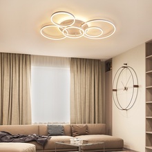 Pós-moderna casa sala de estar sala de jantar luzes de teto de LED Anel simples quarto estudo lâmpada do teto iluminação da arte 2024 - compre barato