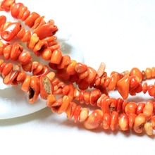 Wholesale Irregular Gravel  5-8 mm Natural Coral Dye Orange Stone Beads For Jewelry Making DIY Bracelet Necklace Strand 34'' 2024 - buy cheap