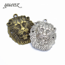 YuenZ 1pcs Antique Silver color Lion head Charms Pendant For DIY Jewelry Making Finding 55*45mm D9203 2024 - buy cheap