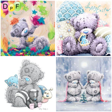 DPF DIY 5D full Round Diamond Painting Magic Cube Cross Stitch teddy bear series Diamond Embroidery Mosaic Home Decor Crafts 2024 - buy cheap